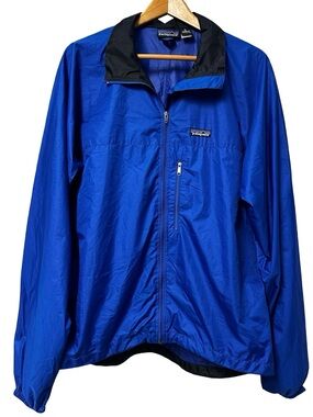 VTG Patagonia Blue Packable Jacket XL Lightweight Windbreaker Full Zip Outdoor